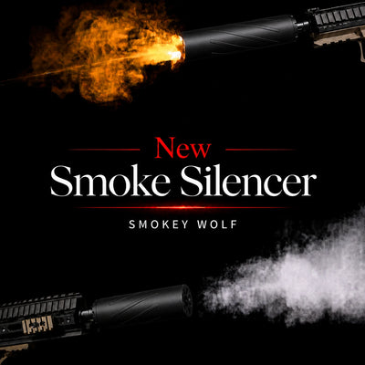 Smoke Wolf 14mm CCW Muzzle Silencer for Gel Blasters & Airsoft Guns