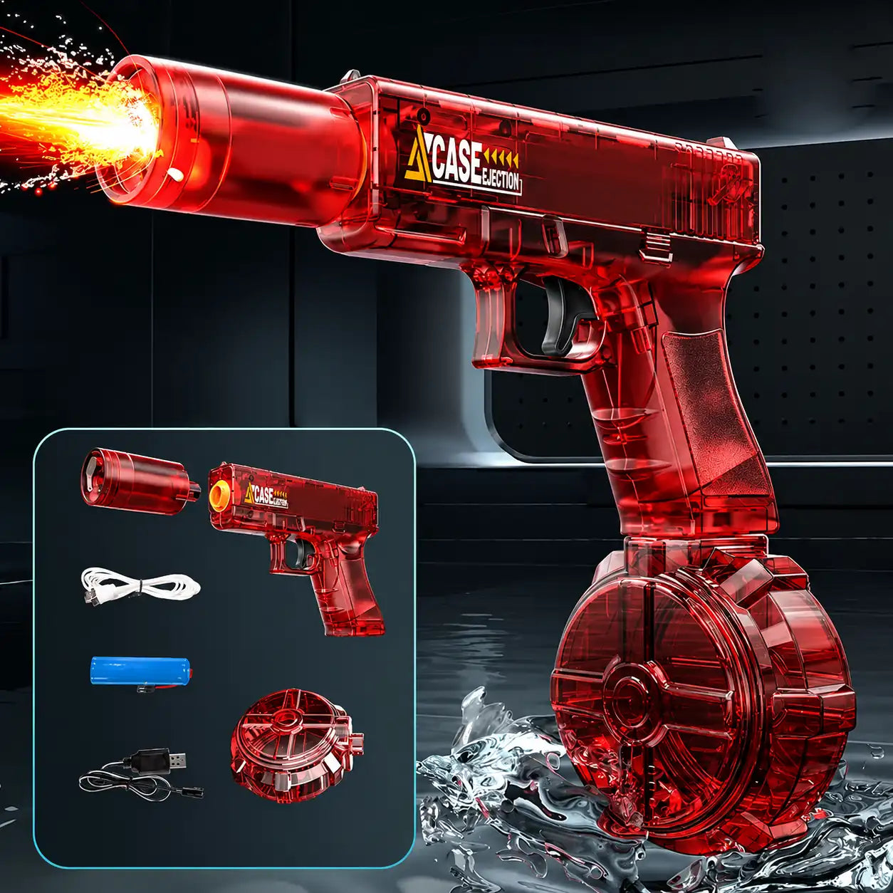 G Pistol Water Gun With Lighting Tracer
