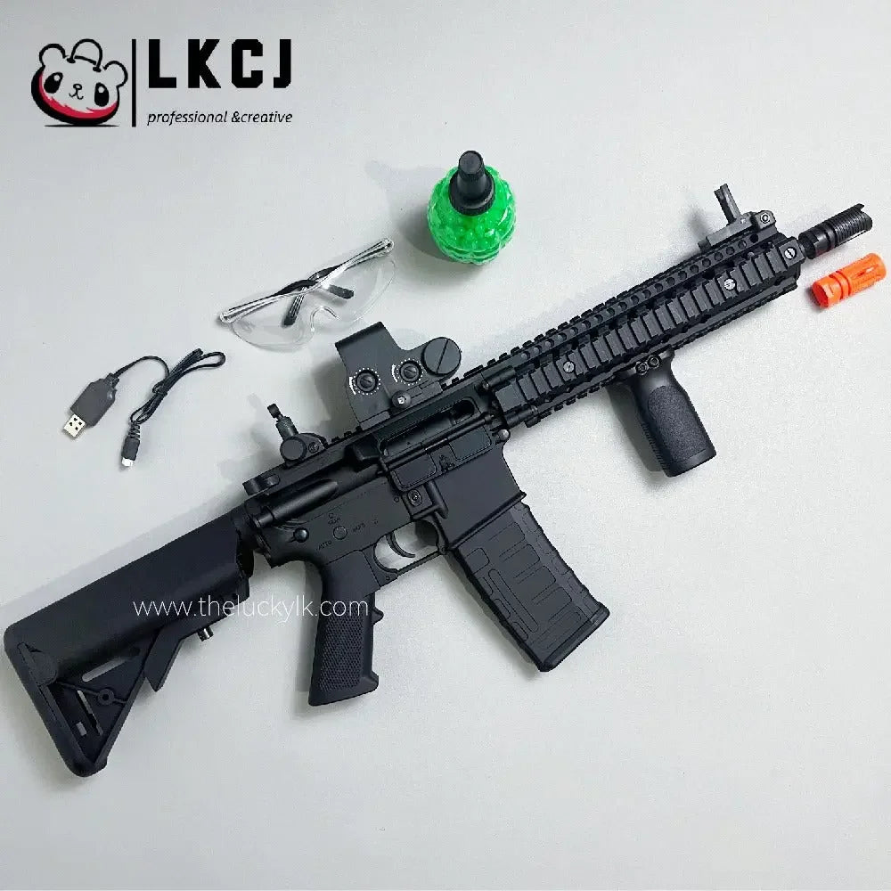 New Mk18 M4A4 CQBR Gel Blaster Toy Gun（Chamber linkage-The chamber retracts back and forth with the shot） LKCJ