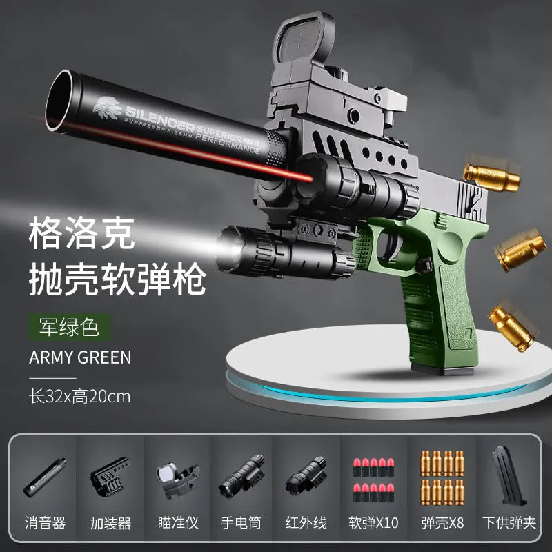 New Plastic EVA Foam Darts Bullets Gun Aim Train Handgun Air Gun Sniper LKCJ