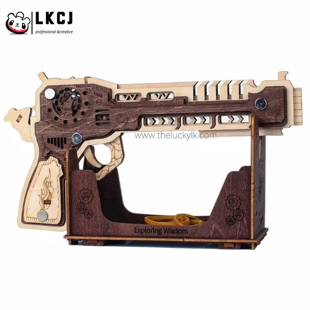 Space Sci-Fi Pistol  - Wooden DIY Toy LKCJ